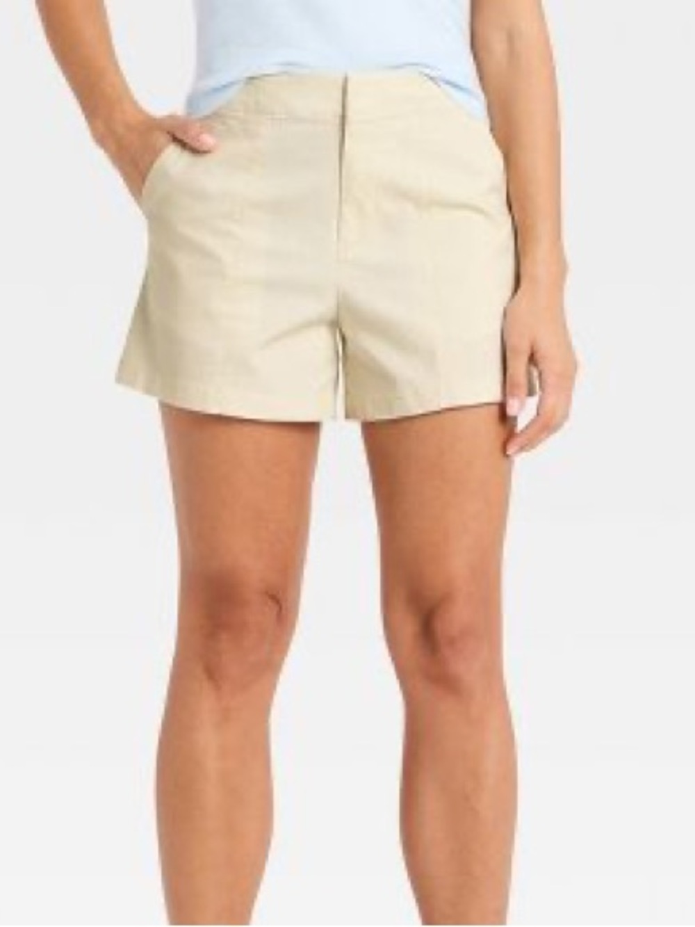 A New Day Women's Cotton Khaki Chino Shorts In tan size 8